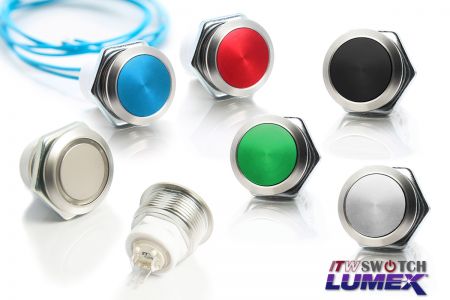 Антивандальные кнопочные переключатели 19 мм - 19-миллиметровые антивандальные и водонепроницаемые кнопочные выключатели